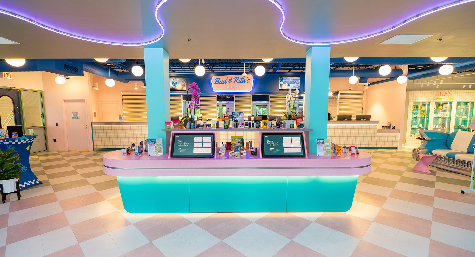 Smart tech cannabis retail experience at Bud N' Rita's