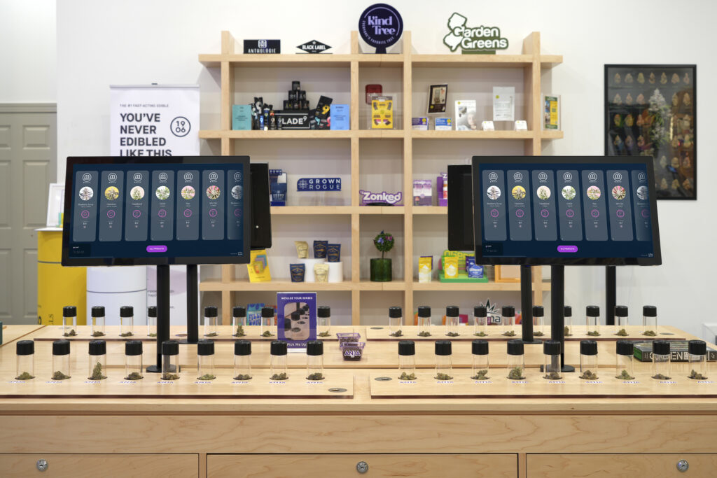 Cannabis kiosk at New Jersey dispensary
