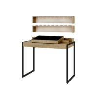 Category Station Table (w/ metal legs & 3 shelves)